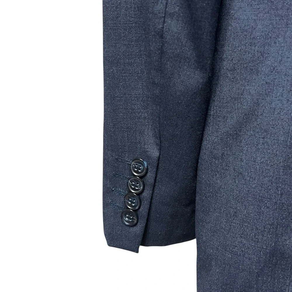 Alfani Slim Fit Blazer 42L Blue Gray Business Casual‎ Sport Coat Men Suit Jacket